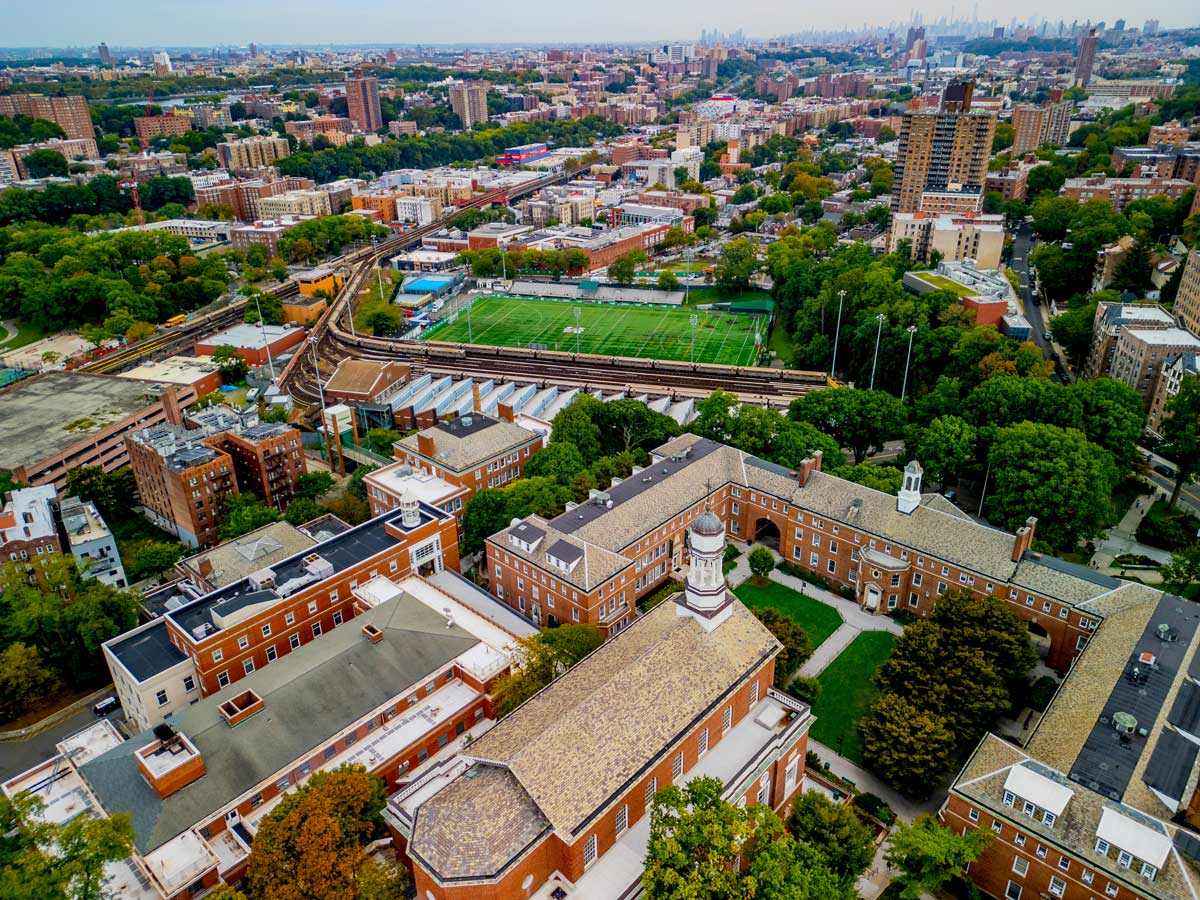 Aerial view of the Manhattan University Campus